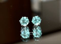 ブルーグリーンアパタイトのスタッドピアス　サージカルステンレス316L