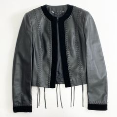 【希少デザイン】 エスカーダ ラムレザージャケット　カットワーク　パンチング 希少デザイン】 エスカーダ ラムレザージャケット カットワーク