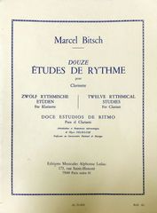 ビッチュ 12のリズム練習曲 (クラリネット) 輸入楽譜 Marcel Bitsch Douze ?tudes de rythme 洋書
