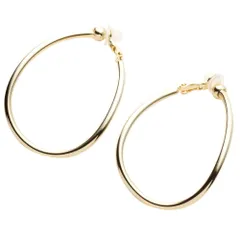 【ゴールド × イヤリング】[Cream dot. クリームドット公式] イヤリング レディース 低アレルギー 大ぶり フープ キャッチレス シリコンカバー クリップ式 シンプル 大人 上品