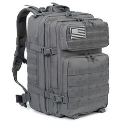 [QT&QY] 45L ミリタリータクティカルバックパックメンズ カモフラージュ ハンティングバックパック Molle アーミーアサルトパック バグアウトバッグ 災害用サバイバルバックパックハイキングリュックトレッキングバックパック