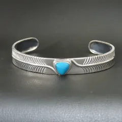 新品同様 美品 BURNER バーナー ネイティブ ターコイズ バングル シルバー925 26.1g