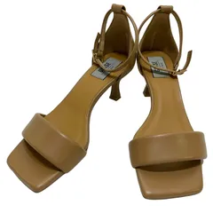 【美品】ルタロングリーズ (23) サンダル ストラップ ベルト スクエアトゥ ヒール 定番