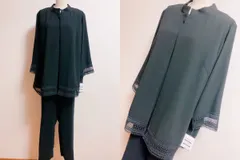 T392＊23ABR 新品 洗える！重ね着風チュニックセットアップ　結婚式 披露宴 卒業式 入学式 セレモニー レディース