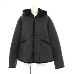 ラベンハム LAVENHAM キルティングジャケット 中綿 フード付き アウター 38 黒 ダークグレー /YMのサムネイル