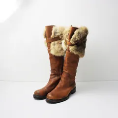 エンリーベグリン HENRY BEGUELIN ファーロングブーツ 36/ブラウン レザー サイドジップ シューズ 23cm【2400013892643】のサムネイル