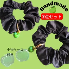 2個セット　🍏立体　青リンゴ　りんごシュシュ　りんご小物ケース付き♡Mrs.GREEN APPLE好きな方♡向け  #46