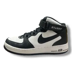 Stussy NIKE Air Force 1 Mid Black and Light Bone コラボ エアフォース1 ミッド スニーカー ナイキ ステューシー DJ7840-002 28.5cm  97950A1