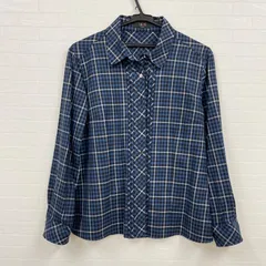 美品✨✨DAKS ダックス　長袖シャツ　ブルー　チェック柄
