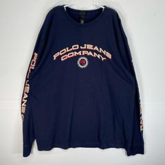 90s ポロジーンズ フェード感あり ロンT 長袖Tシャツ S（日本のM位 