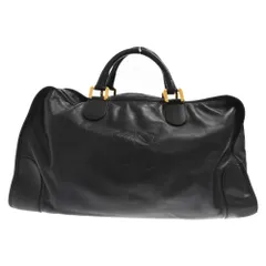 LOEWE (ロエベ) アマソナ アナグラム ロゴ レザー ボストン バッグ ブラックのサムネイル