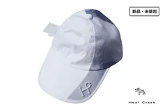 新品｜未使用｜ヒールクリーク｜Heal Creek｜切子柄プリント切替キャップ｜レディースゴルフウェア｜オフホワイト