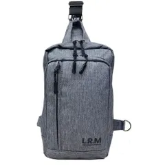 ☆ グレー ☆ L.R.M 隠しジップボディバッグ ボディバッグ メンズ L.R.M CMK220877 ワンショルダー ボディーバッグ ボディバック ボディーバック 軽量 大容量 合皮 フェイクレザー 斜め掛け 斜めがけ レディース 高校生 男子 おしゃれ