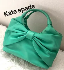 Kate spade new york ハンドバッグ ナイロン緑可愛いリボン