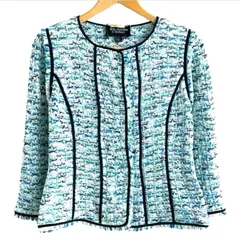 ST.JOHN（セントジョン）　ツイード　ノーカラー　ジャケット　美品 2025年最新】ST.JOHN レディース ノーカラージャケットの人気