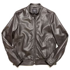 EMMETI エンメティ レザー ライダース / JURI NAPPA CERATA ラムナッパレザー シングルライダースジャケット DARK BROWN / メンズ イタリア 本革 ブルゾン ダークブラウン