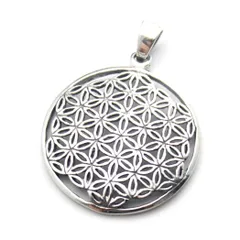 新生活応援SALE [世界のアクセサリー カルメロ] フラワーオブライフ flower of life 神 生命の花 ペンダントトップ シルバー９２５