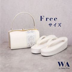草履バッグ 草履バック 草履バッグセット 新品 成人式 振袖用 振袖 結婚式 卒業式 ホワイト 白 シルバー 唐花 帯地 Fサイズ フリーサイズ Z-166