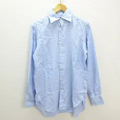 ●日本製■ユナイテッドアローズ/UNITED ARROWS千鳥格子柄 長袖シャツ■水色【38】MENSビジネス【中古】