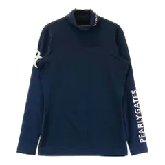 サイズ：0 PEARLY GATES パーリーゲイツ  ハイネック 長袖インナーTシャツ  ネイビー系 [240101414840] ゴルフウェア レディース ストスト