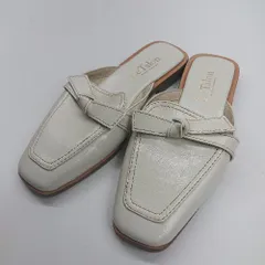 ◇ ⊂ LE TALON ルタロン ミュール サイズM ホワイト レディース E  【1411280004814】