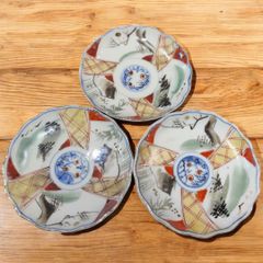 取り皿 小皿 明治 大正 アンティーク 和食器 直径11.5cm 四寸皿 色絵 コレクション