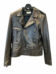 SAINT LAURENT シングルライダース　48 Yves Saint Laurent サンローランパリ ライダースジャケット