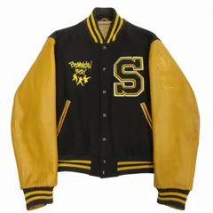 希少80~90sゴールデンベアvarsity jacketスタジャンSアメリカ製 ゴールデンベア 80s スタジャン アワードジャケット 袖レザー S