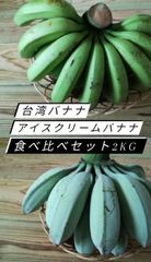 石垣島産 アイスクリームバナナ&台湾バナナ 食べ比べセット 2kg