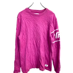 VANS ロゴスウェット トレーナー Mサイズ バンス 刺繍 ピンク 古着卸 アメリカ仕入 t2405-3396