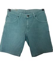 Z1343 H.R.MARKET ハリウッドランチマーケット コーデュロイ ハーフパンツ ショートパンツ ターコイズ サイズ3