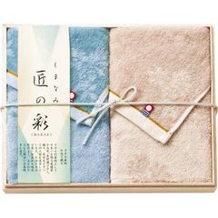 이마바리 시마나미 장인의 아야 페이스 타올 2P(국산 나무 상자 입) IMK-255