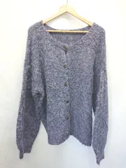 ■ ⊇ Java　ジャバ オーバーサイズ　ドロップショルダー 長袖 ニットカーディガン サイズXL ブルー系 レディース E  【1411130004926】