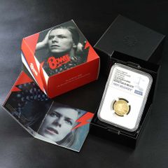 【今こそ金貨】発行350枚 2020年 デヴィッド・ボウイ 25ポンド 1/4オンス 金貨  イギリス エリザベス2世 PF69UCAM フルセット 英国 レア アンティーク モダン