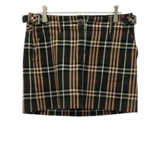 BURBERRY BLUE LABEL バーバリー ブルーレーベル チェックミニスカート FLF19-657-65 ミックス 36