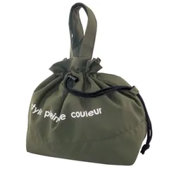 【特価商品】style plein de couleur ランチバッグ お弁当袋 巾着袋 巾着ランチバッグ 保冷 保温 ２サイズ展開 持ち手付き お弁当バッグ おしゃれ 手提げ お弁当入れ 撥水 消臭 抗菌 大容量 軽量 男女兼用 通勤 通学 カラーズ (カー