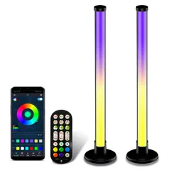 LED RGB ゲーミングライト 雰囲気ライト 音楽同期 1600万色 可調光調色 明るさ調節 ゲーム用ライト APP&リモコン制御 テレビ、ゲーム、PC、パーティー、娯楽、部屋の装飾 リズムランプ