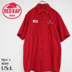 【古着】”RED KAP” ワークシャツ 赤 L #8778