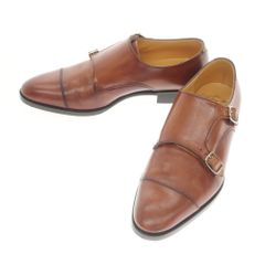 【中古】トレーディングポスト TradingPost ダブルモンク ドレスシューズ ブラウン【サイズ8.5】【メンズ】