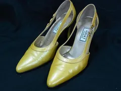 VERSACE ヴェルサーチ メデューサ パテントレザー ヒール パンプス サイズ35 1/2(約22.5cm) 靴 シューズ イエロー系 DI7421のサムネイル