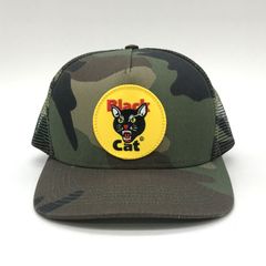 Supreme Black Cat メッシュキャップ 美品 帽子 ロゴ 5パネル UV対策 アウトドア カジュアル メンズ  シュプリーム 服飾小物 B13816◆