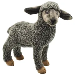 HANSA ブラックシープ28 3454 ヒツジ 黒ヒツジ 羊 ぬいぐるみ ハンサ クリスマス 誕生日 プレゼント 動物 犬 猫 鳥 うさぎ ペンギン アニマル 置物 人形 フィギュア KOESEN ケーセン 大きい マスコット 実物大 大型 BH3454