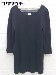 ◇ fredy emue フレディ エミュ NOLLEY'S 長袖 膝丈 ワンピース サイズ38 ネイビー レディース 【中古】 【1002802329517】のサムネイル