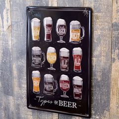 デザイン看板A4】ビール☆ポスターお酒アメリカン雑貨ブリキ看板