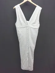 ◇ SENCE OF PLACE フロントボタン カジュアル シンプル ロング丈 ワンピース サイズONE ライトグレー レディース E  【1307260026313】