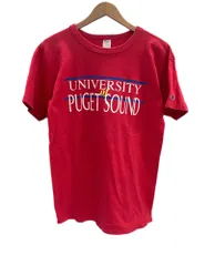 チャンピオン Champion 80's 80年代 ヴィンテージ Vintage トリコタグ カレッジ プリント MADE IN USA アメリカ製 Tシャツ ピンク Lサイズ 101MT-4330