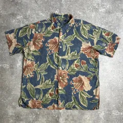 Polo by Ralph Lauren 90's 開襟シャツ VINTAGE CAMP ポロラルフローレン ヴィンテージ キャンプ 花柄 リネン混 vintage