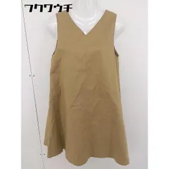 ◇ Another Edition ノースリーブ Vネック レースアップ 膝丈 ワンピース ブラウン系 レディース  【中古】 【1201060002617】のサムネイル