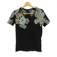 イッセイミヤケ カットソー シャツ 半袖 コットン トップス  HaaT 日本製 黒 レディース 2サイズ ブラック×グリーン ISSEY MIYAKE 【中古】のサムネイル