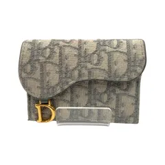 〇〇Christian Dior クリスチャンディオール Saddle Bloom カードホルダー ディオール オブリーク ジャカード カードケース グレー